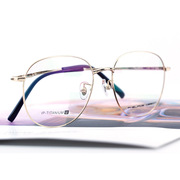 纯钛近视眼镜框男女，简约复古钛架配近视，眼镜片镜架舒适钛眼镜圆形