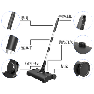 手持充电清洁拖地机自动擦地v机器，吸尘家用无线电动手推拖把一体