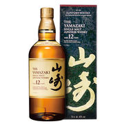 日本进口洋酒威士忌三得利山崎12年单一麦芽威士忌700ml