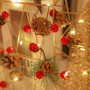 圣诞节装饰品小串灯商场酒吧圣诞树挂球吊顶吊球彩球亮光球电镀球
