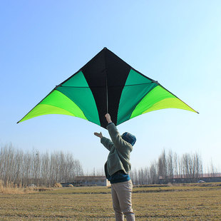 大草原风筝王侉子(王侉子)品牌，风筝544伞布碳杆微风大型成人高档三角