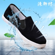 老北京布鞋男士手工千层底，布鞋夏季防臭中老年爸爸，一脚蹬黑布底鞋