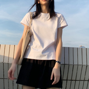 短袖t恤女修身圆领夏装2023韩版半袖体恤内搭白色打底衫上衣