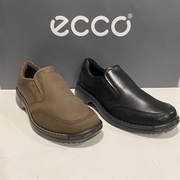 ECCO爱步男鞋牛皮一脚蹬耐磨商务休闲乐福鞋休闲皮鞋500144融合