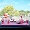 创意个性汽车饰品粉红豹网红车载摆件，可爱女车内上中控台装饰用品