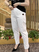夏季洋气妈妈装中年女裤中老年女装九分裤白色薄款裤子休闲裤