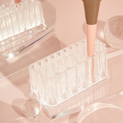 26孔化妆笔收纳盒彩妆眼线笔收纳整理架透明塑料桌面化妆刷展示架