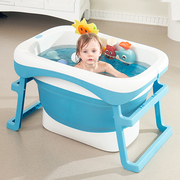婴儿游泳桶可f折叠宝宝游泳池加大号新生儿浴桶泡澡桶家用免充气