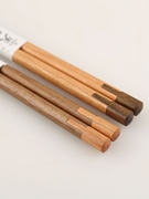 高端原木质筷子中式高级家用一人一筷家庭分餐套装胡桃木头纯天然