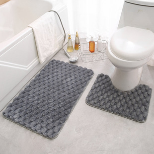北欧卫生间地垫浴室门口吸水地毯厕所防滑脚垫门垫进门洗手间垫子