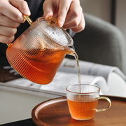 家用耐高温茶壶日式玻璃泡茶壶小型茶具套装花茶壶茶杯围炉下午茶