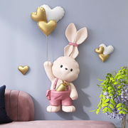 3d立体浮雕兔子客厅沙发背景墙，装饰画玄关挂画儿童，房卧室床头壁画