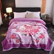 加厚超柔双层云毯冬季保暖拉舍尔毛毯被子床上用 9斤沙发空调盖毯