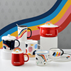 彩虹大容量马克杯子创意个性潮流陶瓷带盖勺茶缸早餐咖啡情侣水杯