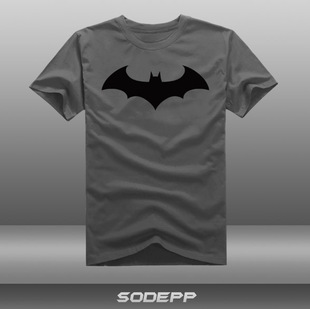 SODEPP蝙蝠侠游戏版阿卡姆骑士反光T恤衫全棉短袖夏装圆领