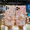 卡通hellokitty凯蒂猫可爱适用iphone14手机壳，xs苹果13promax软壳1211pm水钻，滴胶外壳15pro保护套可爱猫咪熊