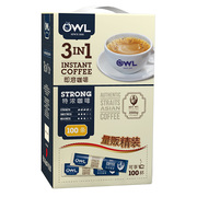 进口Owl猫头鹰咖啡特浓原味100条装2000g三合一速溶咖啡马来西亚