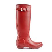 Hunter Original Tall 女士雨鞋红色高筒靴过膝猎人雨靴