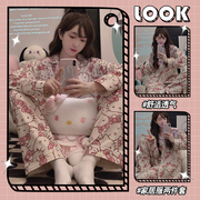 凯蒂猫hellokitty布料纯棉家居服睡衣，冬季女款2024ins风可爱