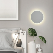 圆形卧室床头壁灯现代简约创意，客厅背景墙灯个性极简过道走廊顶灯