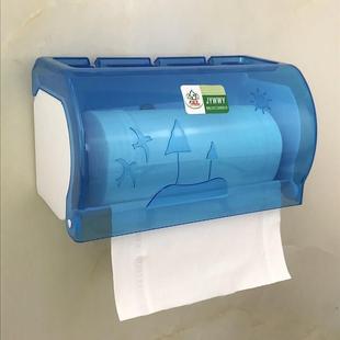 收纳厕所纸巾盒免打孔卷筒卫生，纸盒吸盘式卷筒纸，化妆室防水卫生纸