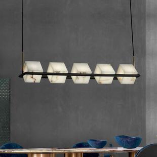 极简云石吊灯现代简约新中式客厅餐厅全铜灯设计师创意别墅样板间