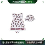 香港直邮潮奢moschino莫斯奇诺女童泰迪熊，印花连衣裙套装童装