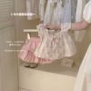 咸柠七韩系童装2024套装女童碎花短袖吊带粉色短裙两件套洋气夏装