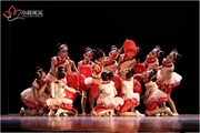第十二届小荷风采灯火舞蹈儿童演出服国庆元旦纱裙红灯笼表演服
