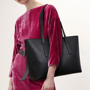 韩版女包2021欧美时尚手提拼接大包购物包单肩简约女包