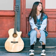雅马哈音效民谣吉他初学者全单单板，41寸男女生演奏新手自学木吉他