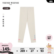 teenieweeniekids小熊童装，24春夏女童，简约纯色针织打底裤