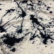 日本进口黑白圈圈针织羊羔毛面料(毛，面料)加厚针织开衫羊毛衫服装布料