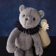 dabron30cm灰色熊娃娃(熊娃娃)原创复古兔毛绒，送女孩子礼物小娃娃公仔混批