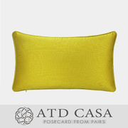 黄色柠檬黄/样板房别墅客厅抱枕/奢华亮面方枕凹凸感创意装饰腰枕