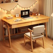 书桌家用小户型现代书桌，实木腿学生学习桌，工作台办公桌书房电脑桌