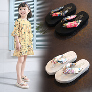 儿童拖鞋女夏季女童时尚外穿防滑夹脚人字拖公主沙滩亲子鞋凉拖鞋