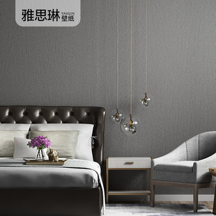 北欧风格墙纸浅灰色蓝色纯色素色现代简约客厅卧室白色壁纸服装店