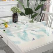 桌垫印几花软玻璃pv桌布，水防防烫防c油，免洗塑料台布餐桌垫茶垫胶