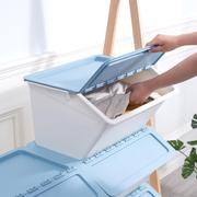 塑料收纳箱家用厨房台面杂物收藏玩具储物整理箱窄形可叠加收纳盒