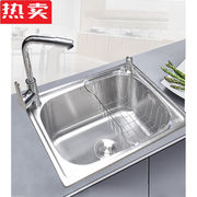 304不锈钢水槽单槽加厚加深大单，槽洗菜盆洗碗池米，白色3731厚1.0套