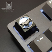 weimbureau机械键盘个性透光蝙蝠侠，探照灯原创金属，键帽阳极纯铝