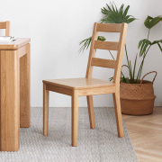 念念家具实木餐椅家用餐桌椅子，橡木靠背椅原木，现代简约木椅书桌椅