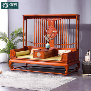 红木缅甸花梨木罗汉床新中式，罗汉榻大果紫檀贵妃，榻罗汉床沙发椅