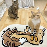 床前毯漫画系列小地毯卡通可爱猫咪地毯浴室，卧室吸水防滑脚垫地垫