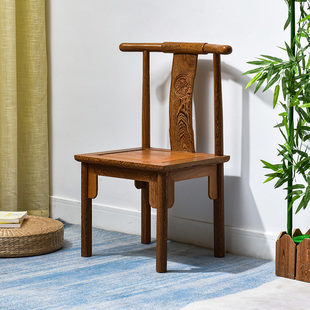 鸡翅木家具红木餐椅成人，家用复古仿古新中式实木，小椅子茶椅餐厅椅