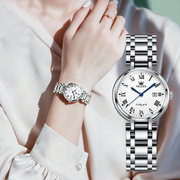 瑞士欧利时小表盘女士手表简约时尚休闲日历钢带女表防水