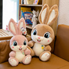 甜甜兔公仔毛绒玩具布娃娃，玩偶可爱棕色小兔子，卡通毛绒玩具大号萌