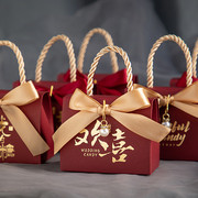 2024手提糖盒结婚喜糖盒子创意婚礼韩版糖果盒纸盒喜糖礼盒装