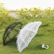 白色蕾丝伞摄影拍照道具欧式花边舞蹈工艺伞女长柄婚礼婚纱新娘伞